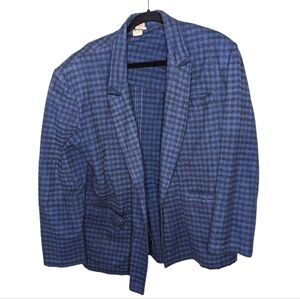 Vintage UFO Checkered Blue Blazer mens medium